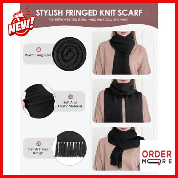 Satin Lined Beanie Scarf Gloves Set Winter Accessories Touchscreen main image 7